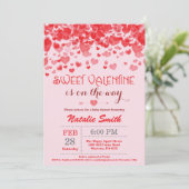Valentijn Baby shower Invitation Little Sweetheart Kaart (Staand voorkant)