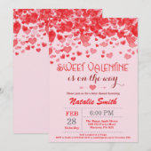 Valentijn Baby shower Invitation Little Sweetheart Kaart (Voorkant / Achterkant)
