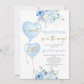 Valentijn Baby shower Jongensuitnodiging Kaart (Voorkant)