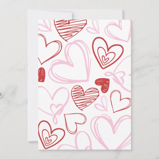 Valentijn Baby shower Kaart (Achterkant)