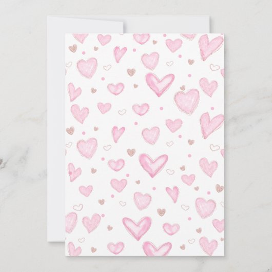 Valentijn Baby shower Kaart (Achterkant)