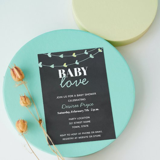 Valentijn Baby shower Kaart