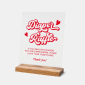 Valentijn Baby shower Luier Raffle Acryl Bord (Hoek)