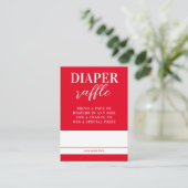 Valentijn Baby shower Luier Raffle Informatiekaartje (Staand voorkant)