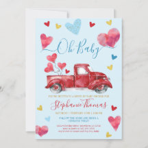 Valentijn Baby shower met hart rijden