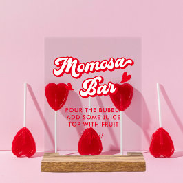 Valentijn Baby shower Momosa Bar Acryl Bord