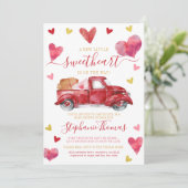 Valentijn Baby shower per post met hart Kaart (Staand voorkant)