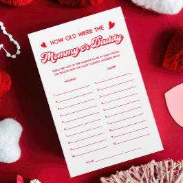 Valentijn Baby shower Raad Leeftijd Mama Daddy Gam