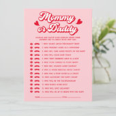 Valentijn Baby shower Raad wie spel Kaart (Staand voorkant)