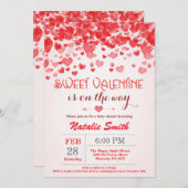 Valentijn Baby shower Uitnodiging Kleine Schatje (Voorkant / Achterkant)