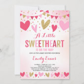 Valentijn Baby shower Uitnodiging Liefje Baby (Voorkant)