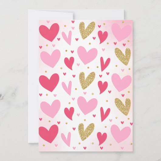 Valentijn Baby shower Uitnodiging Liefje Baby (Achterkant)