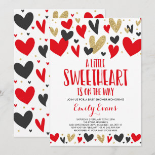 Valentijn Baby shower Uitnodiging Liefje Baby