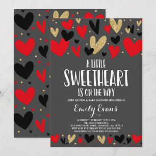 Valentijn Baby shower Uitnodiging Lieverd Baby