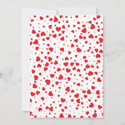 Valentijn Baby shower Uitnodiging Sjabloon (Achterkant)