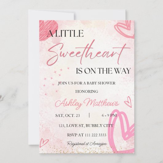 Valentijn Baby shower van kleine schatjes Kaart (Voorkant)