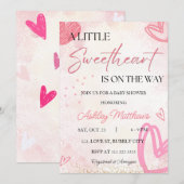 Valentijn Baby shower van kleine schatjes Kaart (Voorkant / Achterkant)