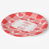 Valentijn Baby shower van kleine schatjes Papieren Bordje (Gekanteld)