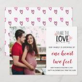 valentijn baby/zwangerschap Aankondiging liefde ha (Voorkant / Achterkant)