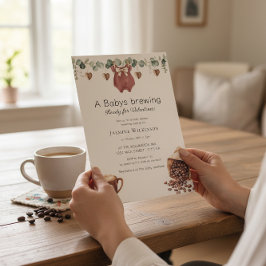 Valentijn "Babys Brewing" Koffie Thema Uitnodiging