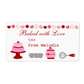 Valentijn bakken etiket (Voorkant)