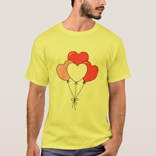 valentijn ballon hart t shirt ontwerp (Voorkant)