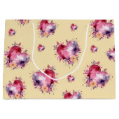 Valentijn Banaan Mania Splash of Hearts Pattern Groot Cadeauzakje (Voorkant)