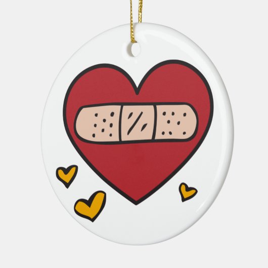 Valentijn Band Aid Keramisch Ornament (Links)