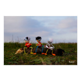 Valentijn bankje met fubby liefde's humor. perfect poster