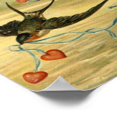 Valentijn Barn Swallows Poster (Hoek)