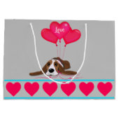 Valentijn Basset Hound Groot Cadeauzakje (Achterkant)