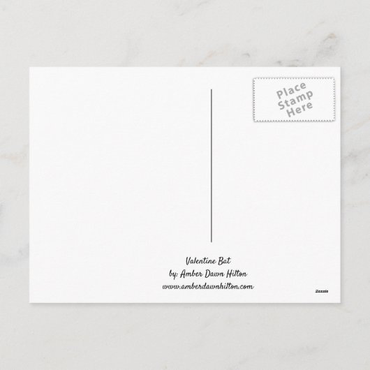 Valentijn bat feestdagenkaart (Achterkant)