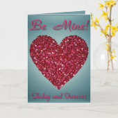 Valentijn Be Mine Vandaag en Voorgoed Kaart (Gele Bloem)