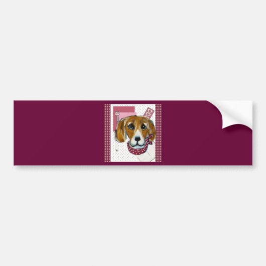 VALENTIJN BEAGLE BUMPERSTICKER (Voorkant)