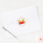 Valentijn Bee gepersonaliseerde naam ronde Sticker (Envelop)