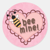 Valentijn Bee sticker (Voorkant)