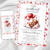 Valentijn Beer Baby shower Kaart