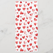 Valentijn Beer Baby shower Menu (Achterkant)