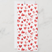 Valentijn Beer Baby shower Menu Kaart (Achterkant)