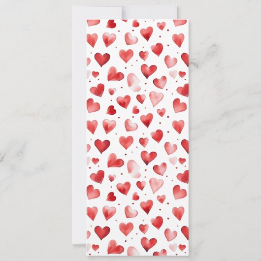 Valentijn Beer Baby shower Menu Kaart (Achterkant)