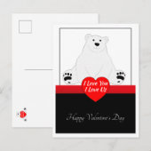 Valentijn Beer Briefkaart (Voorkant / Achterkant)