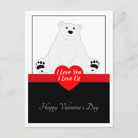 Valentijn Beer Briefkaart (Voorkant)