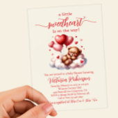 Valentijn Beer Genderneutraal Baby shower Acryl Uitnodigingen