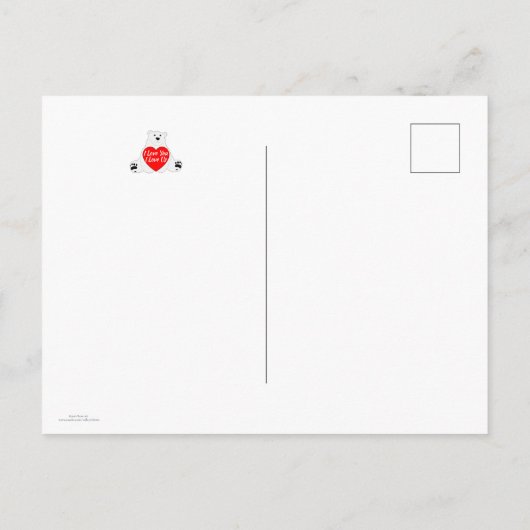 Valentijn Beer met een hart Briefkaart (Achterkant)