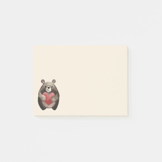 Valentijn Beer Post-it® Notes (Voorkant)