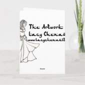 Valentijn Belly Dancer Wenskaart Feestdagen Kaart (Achterkant)