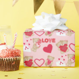 Valentijn Beren 30 inch x 6 meter Cadeaupapier