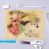 Valentijn Bericht Roze Parasol Tissuepapier (Craft)