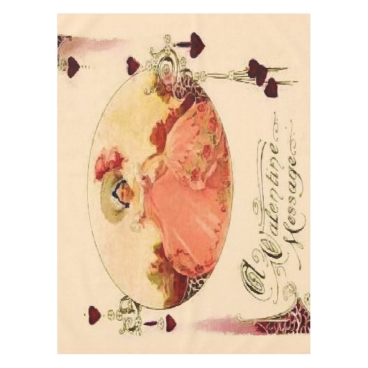  Valentijn Berichtroze drukker Tafelkleed (Voorkant)