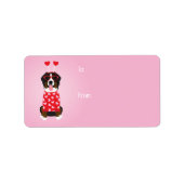 Valentijn Berner Berghond Etiket (Voorkant)